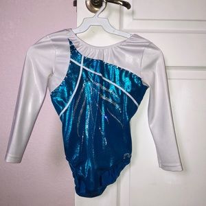 White and Blue Leotard